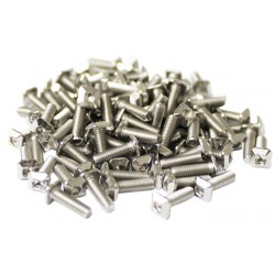 100 vis M3 tête carrée - Longueur 10 mm