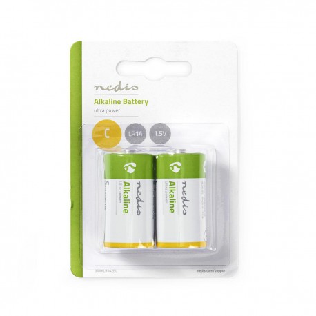 Blister de 2 piles Alcaline 1,5 V ( C / LR14 )