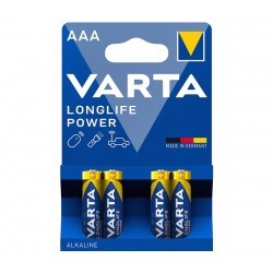 Blister de 4 piles alcalines VARTA 1,5 V ( AAA / LR03 )