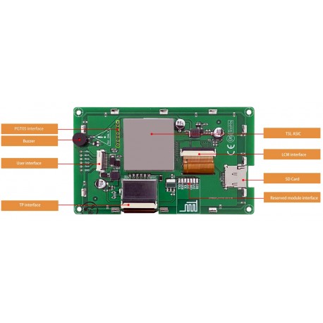 Dos de l'afficheur TFT intelligent 4.3" DMG48270