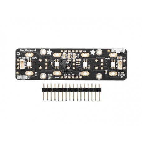 Platine I2C pour 4 encodeurs Rotatifs Adafruit 5752 et son connecteur mâle