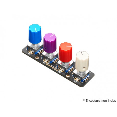 Platine I2C Adafruit 5752 avec 4 encodeurs Rotatifs