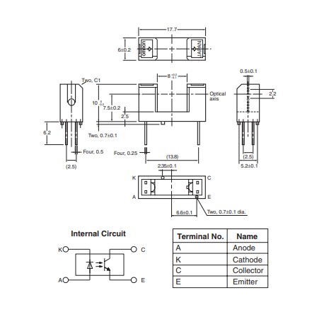 Fourche optique EE-SX1070  - 2