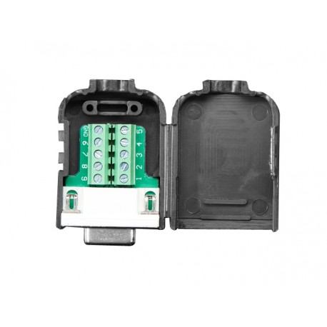 Adaptateur DB9 mâle vers bornier à vis
