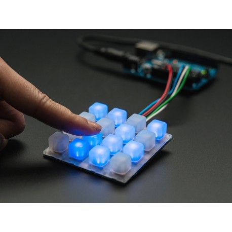 Exemple d'utilisation de la platine Driver PCB I2C pour 16 boutons avec un Arduino