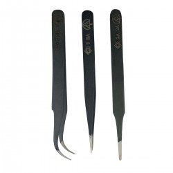 Set composé de 3 pinces à épiler ESD  - 1