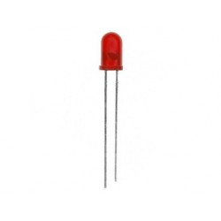 Led rouge 5mm angle 50° (sans résistance nécessaire)