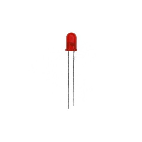 Led rouge 5mm angle 50° (sans résistance nécessaire)