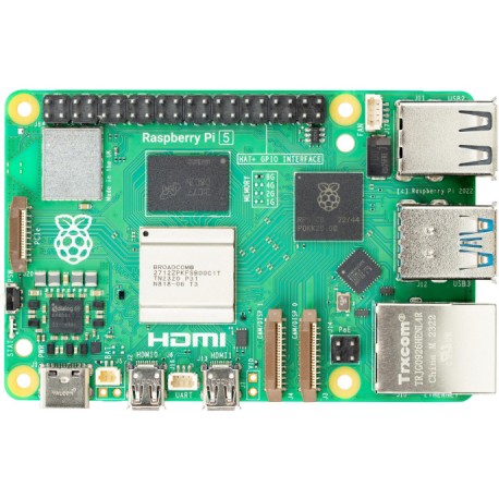Vu de dessus de la carte Raspberry Pi 5 B - 4 GB