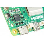 Détail du bouton power et horloge RTC de la Raspberry PI 5 - 8 GB