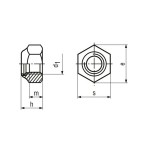 Ecrou autofreiné autobloquant M2