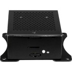 Boitier aluminium ventilé avec pattes de fixation pour Raspberry Pi 5 vue arrière