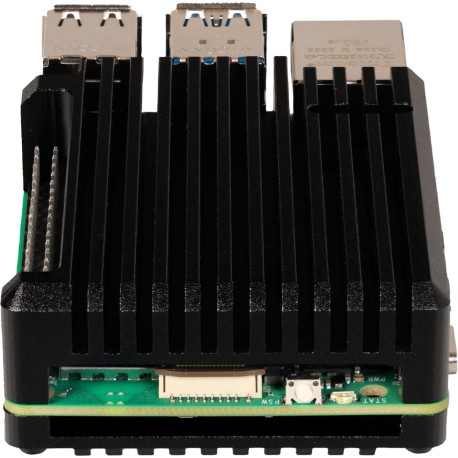 Boitier alu refroidisseur passif pour Raspberry Pi 5 vue de dos