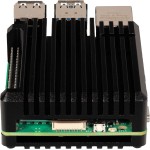Boitier alu refroidisseur passif pour Raspberry Pi 5 vue de dos