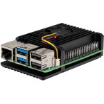 Boitier alu refroidisseur actif pour Raspberry Pi 5 RB-AlucaseP5-07FAN vue de côté