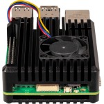 Boitier alu refroidisseur actif pour Raspberry Pi 5 RB-AlucaseP5-07FAN vue de dos