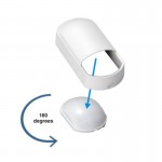 Réglage de la porté par orientation de la lentille sur le détecteur volumétrique infrarouge 12m/85°