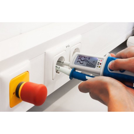 Exemple d'utilisation du testeur de tension AC/DC à affichage LCD PeakTech® 1090