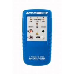 Indicateur de sens de rotation pour moteur triphasé PeakTech® 2525