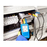 Exemple d'utilisation de l'ndicateur de sens de rotation pour moteur triphasé PeakTech® 2525