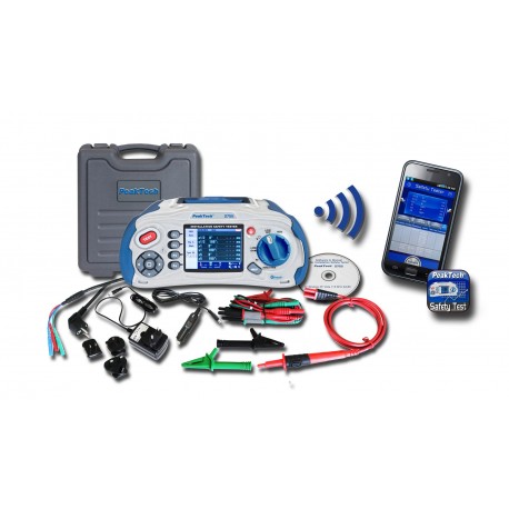 Détail du contenu du testeur d'installation électriques PeakTech® 2755