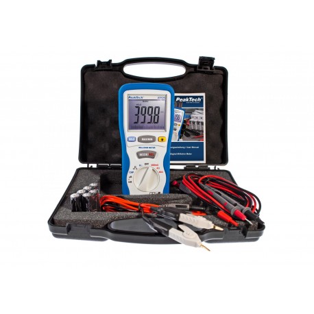 Contenu du multimètre milliohmmètre PeakTech® 2705