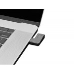 Exemple d'utilisation de l'adaptateur USB C coudé 90° mâle femelle