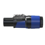 Connecteur de câble verrouillable, alimentation, bornes à vis, bleu  - 2