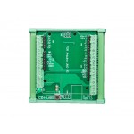 Vu de dessus du module borniers à vis sur rail DIN pour Arduino Uno