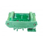 Vu de coté du module borniers à vis sur rail DIN pour Arduino Uno