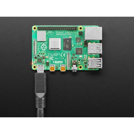 Exemple d'utilisation de l'adaptateur connecteur DC 2,1 mm vers USB C