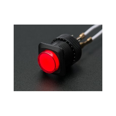 Bouton-poussoir lumineux OFF - ON rouge