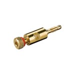 Fiche banane dorée à bague rouge pour audio