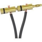 Fiche banane dorée à bague noire pour audio