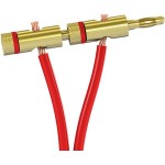 Fiche banane dorée à bague rouge pour audio