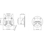 Bornier à pince à encastrer pour enceinte