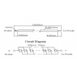 Dimensions filaments leds flexibles 13 cm