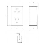 Dimensions du boîtier pour serrure à clefs KS500A