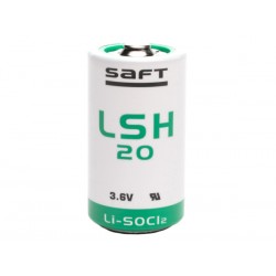 Pile Lithium SAFT 3,6V / 13,5Ah  LSH20 (format D/LR20)