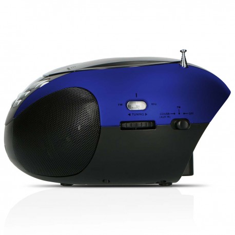 SCD-37 USB Blue Portable FM Radio CD and USB player Blue  - 8