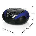 SCD-37 USB Blue Portable FM Radio CD and USB player Blue  - 12