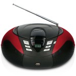 SCD-37 USB Rouge Radio FM Portable CD et Lecteur USB Rouge  - 1