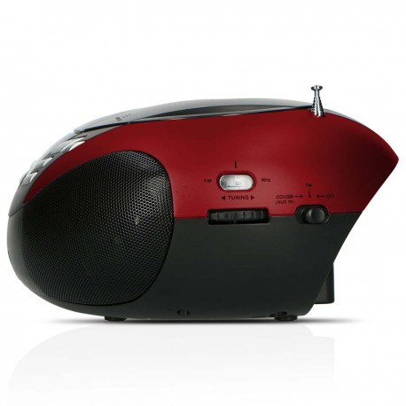 SCD-37 USB Rouge Radio FM Portable CD et Lecteur USB Rouge  - 9