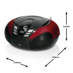 SCD-37 USB Rouge Radio FM Portable CD et Lecteur USB Rouge  - 12