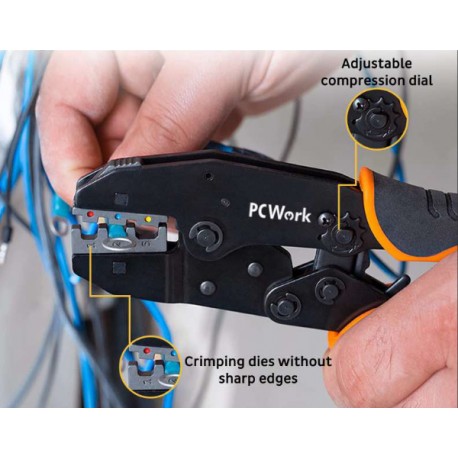 Exemple d'utilisation de la Pince à sertir pour cosses isolées PCW04B