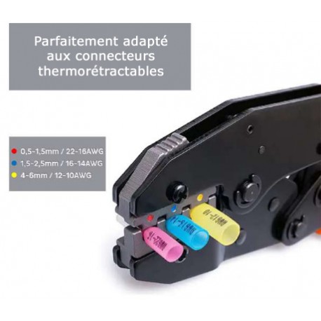 Exemple d'utilisation de la Pince à sertir pour cosses isolées PCW04B