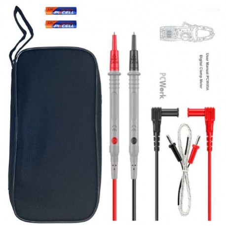 Accessoires livrés avec la pince ampèremétrique True RMS PCW05A