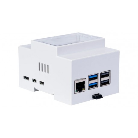 Boitier rail DIN gris pour Raspberry Pi 5
