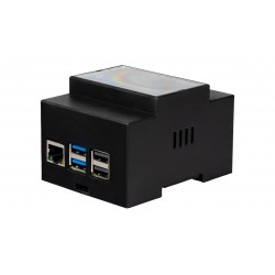 Boitier rail DIN noir pour Raspberry Pi 5