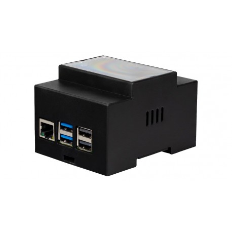 Boitier rail DIN noir pour Raspberry Pi 5